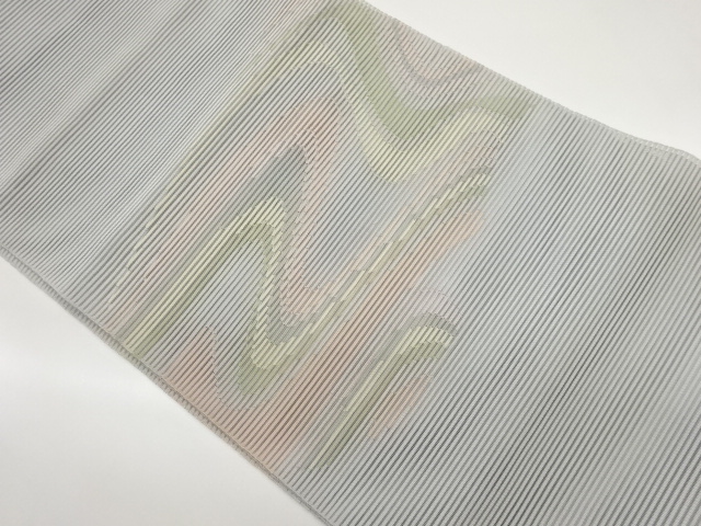 絽綴れ曲線模様織出し名古屋帯